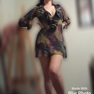 Sheer mini dress